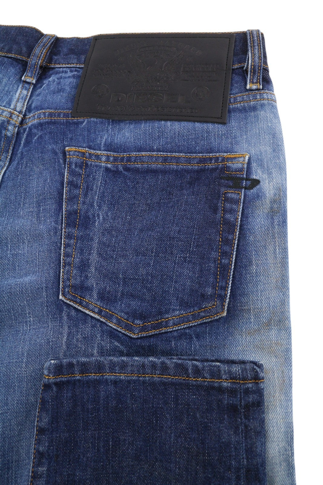 DIESEL D-Strukt 09A13 vyriški džinsai W33/L32 Slim Stretch, RRP 295 €, skalbtos mėlynos spalvos 