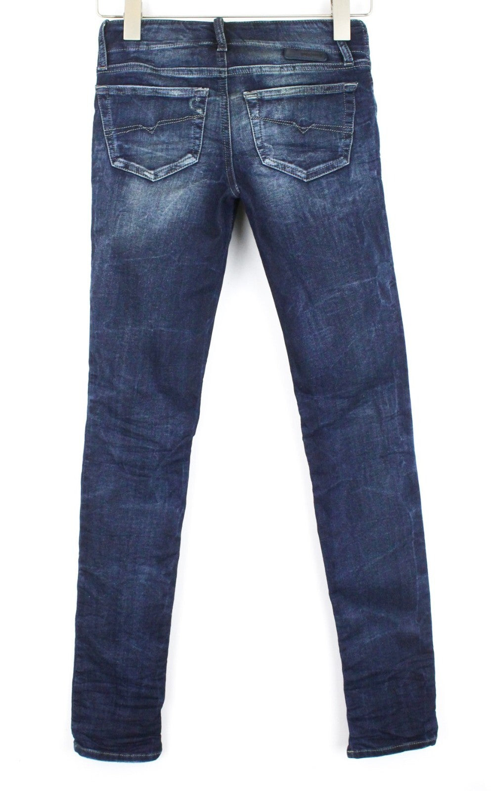 DIESEL Grupee-NE 0601L moteriški džinsai W25 Jogg Sweat Super Slim Stretch tamsiai mėlyni 