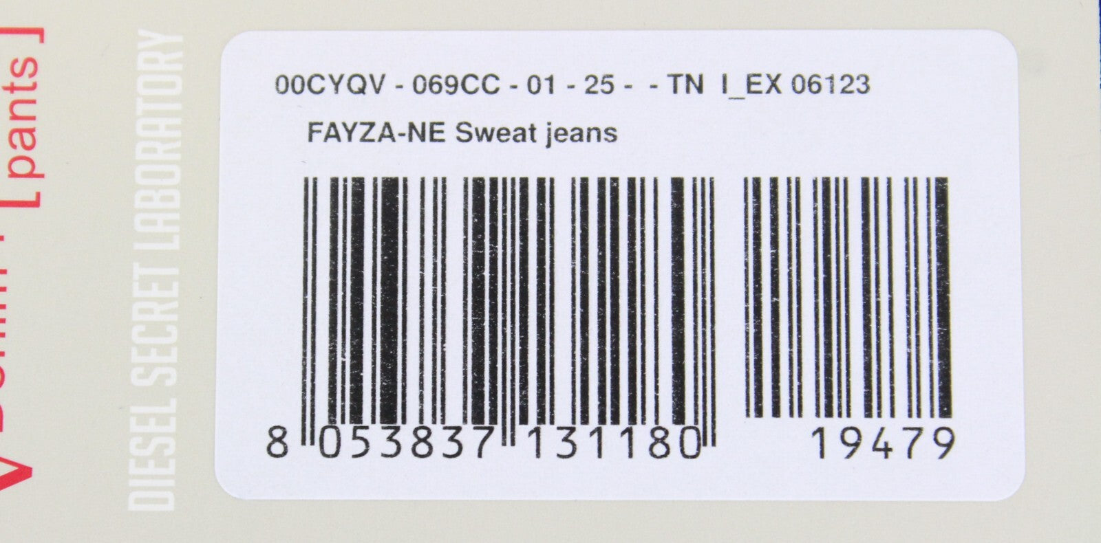 DIESEL Fayza-NE 069CC moteriški džinsai W25 Jogg Sweat Distress Boyfriend tamprūs mėlyni 