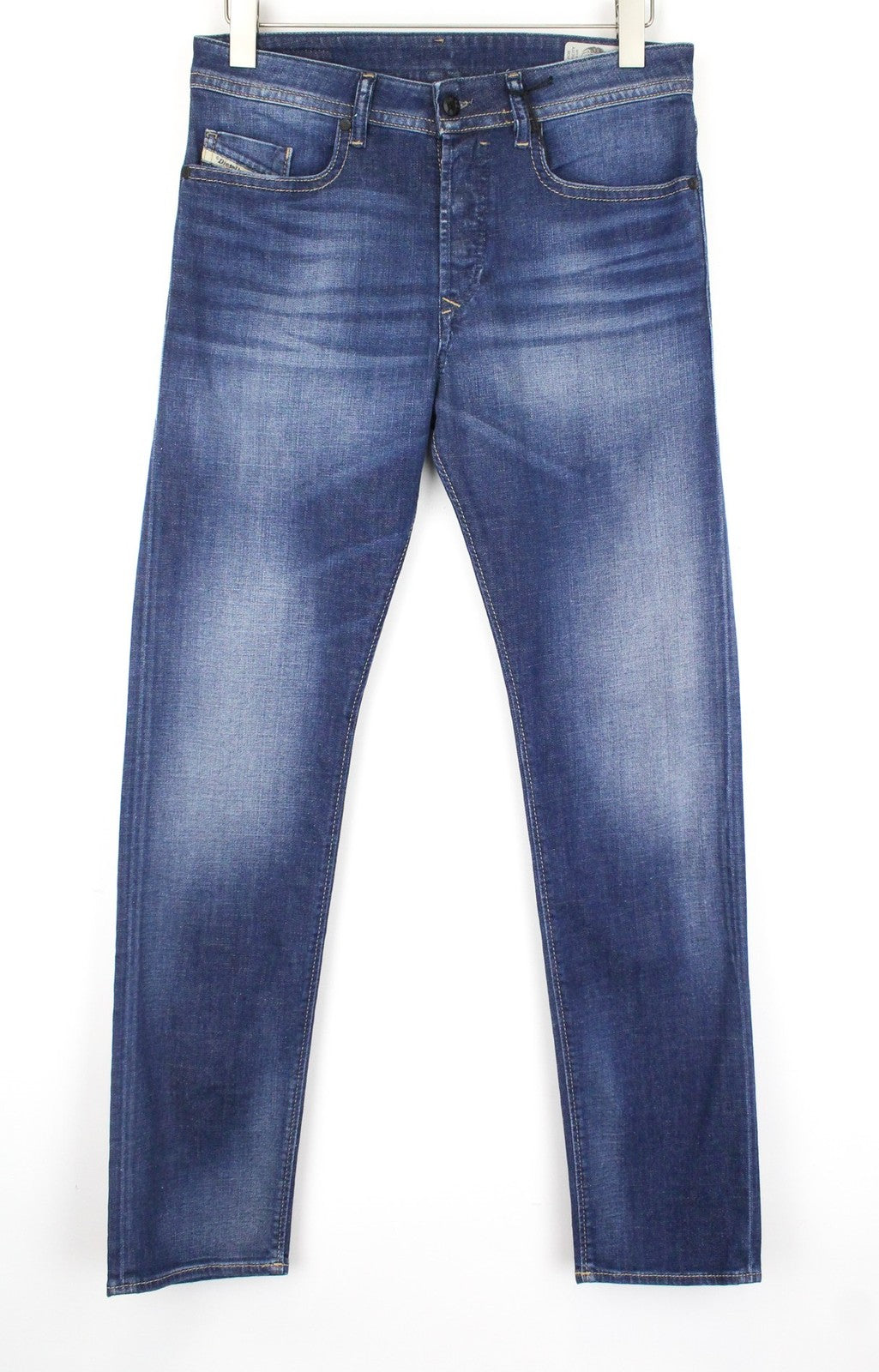 DIESEL Buster 084GR vyriški džinsai W29/L32 Regular Slim Tapered Fit tamprūs mėlyni 