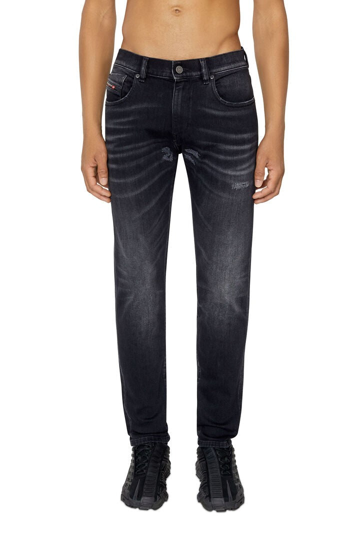 DIESEL 2019 D-Strukt 09F59 vyriški džinsai W32/L32 Slim Ripped skalbti RRP 250 € 