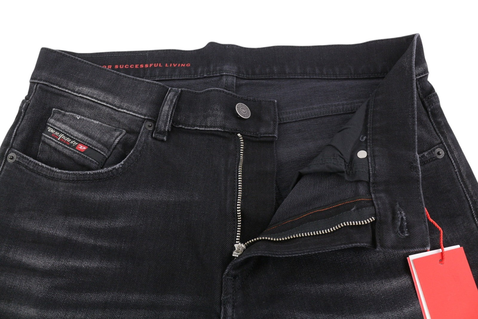 DIESEL 2019 D-Strukt 09F59 vyriški džinsai W32/L32 Slim Ripped skalbti RRP 250 € 