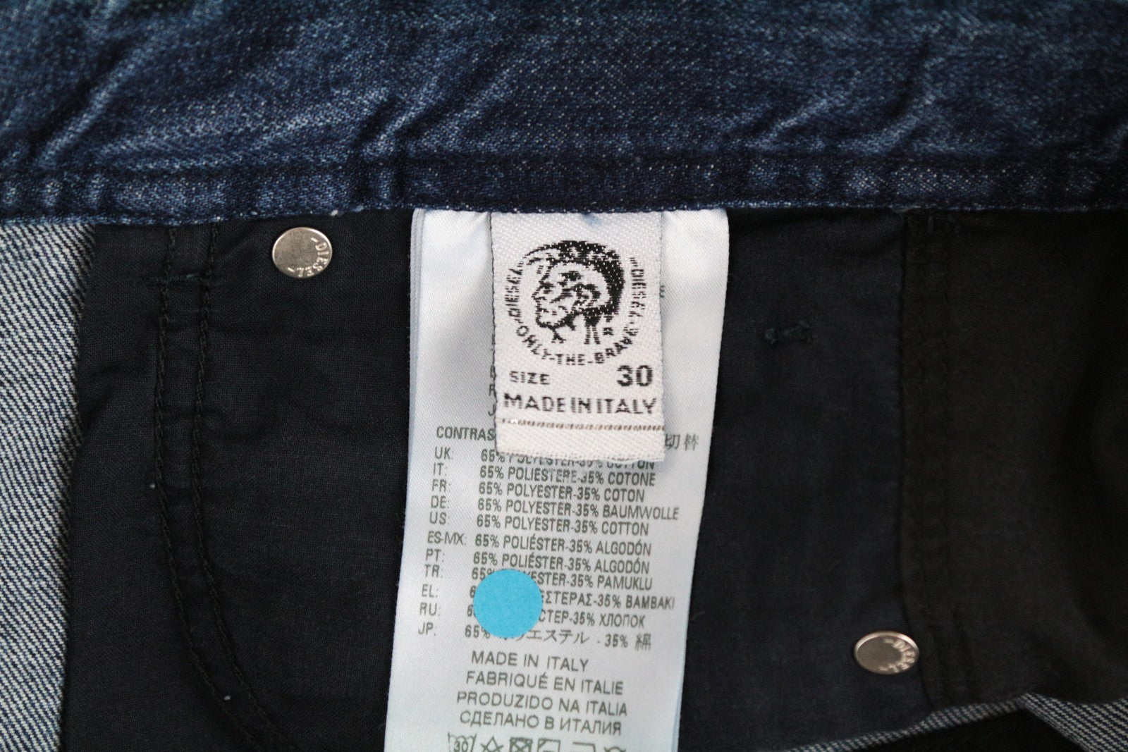 DIESEL Niclah-E 084TE moteriški džinsai W30/L32 tiesūs medvilniniai mėlyni skalbti džinsai 