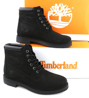 TIMBERLAND A2KSV moteriški batai EU38.5 UK5.5 juodi odiniai batai su raišteliais, migdolų nosis 