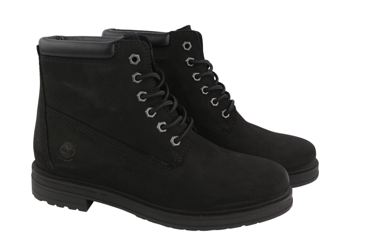 TIMBERLAND A2KSV moteriški aulinukai EU41 UK7.5 juodi odiniai aulinukai su raišteliais, migdolų nosimi. 