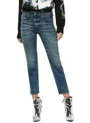 DIESEL D-Rifty 0890Y moteriški džinsai W25/L30 Slim Fit skalbtos medvilnės tamprės mėlyni 