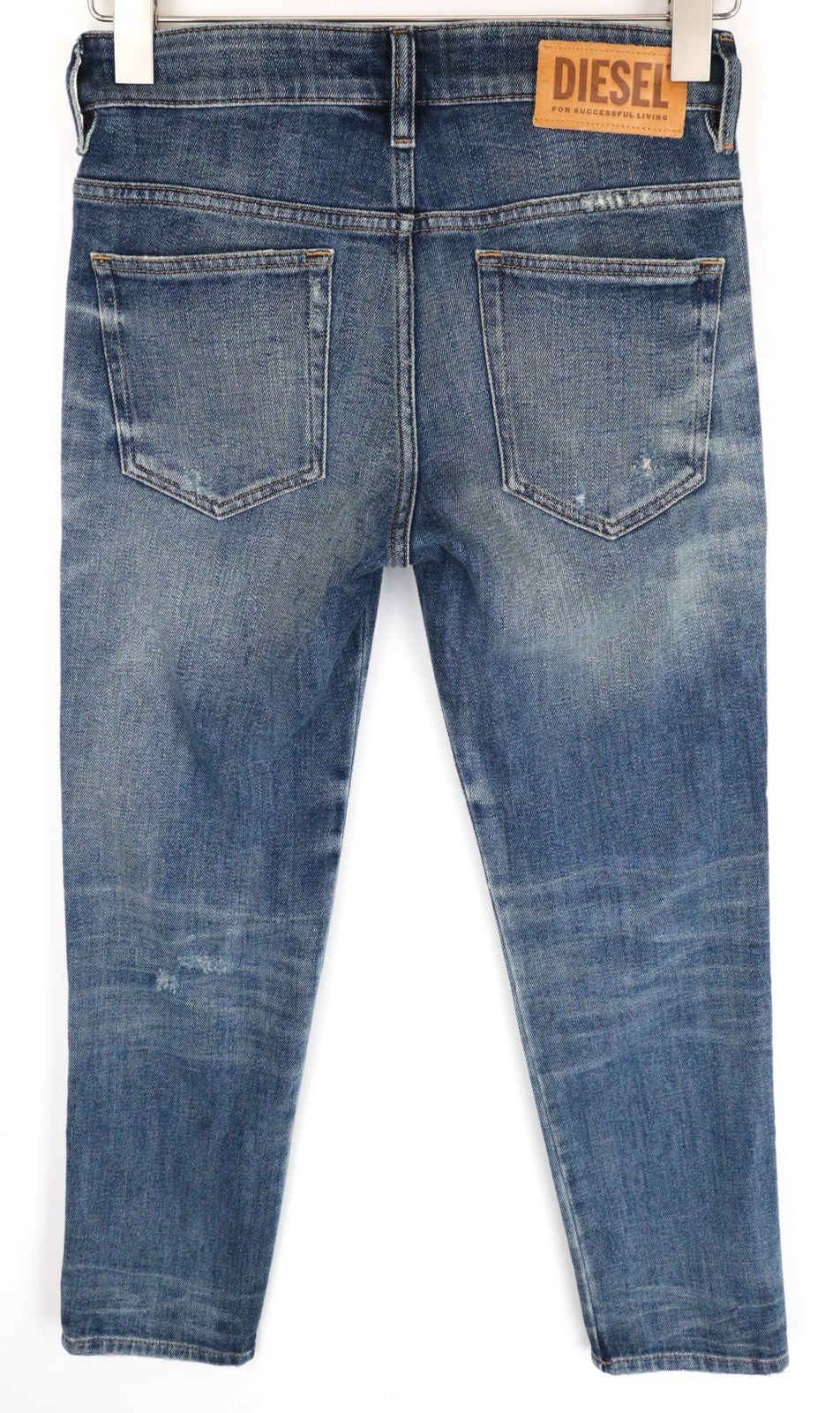 DIESEL D-Rifty 0890Y moteriški džinsai W25/L30 Slim Fit skalbtos medvilnės tamprės mėlyni 