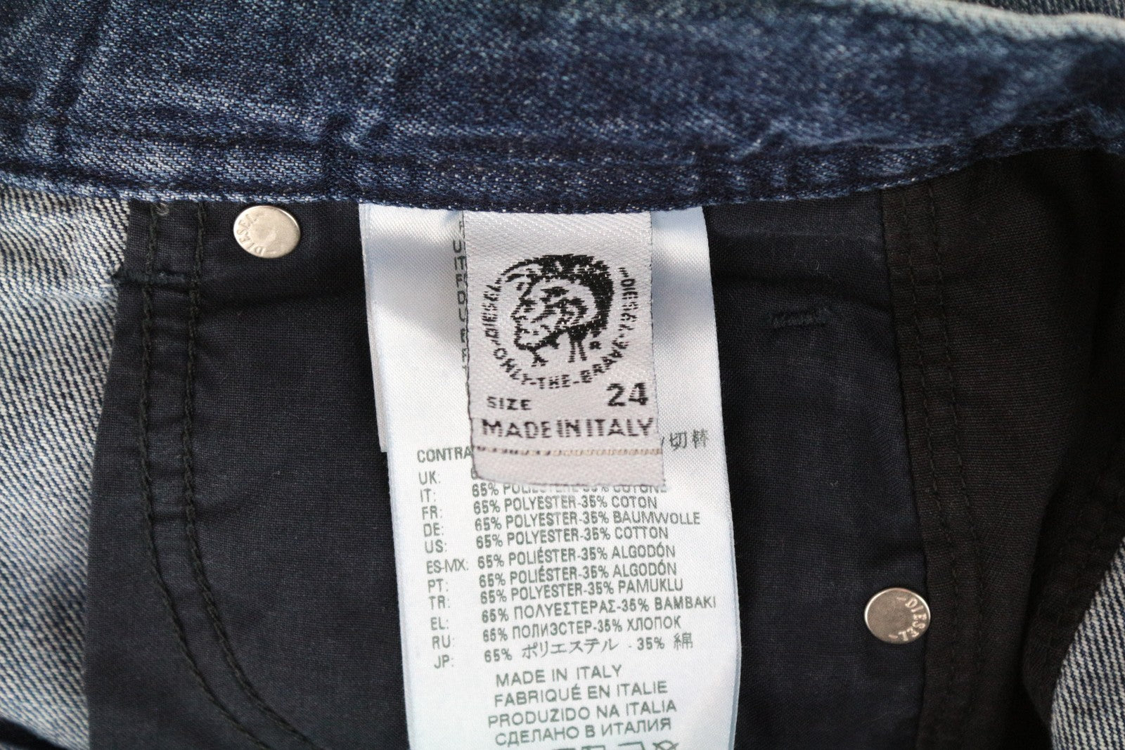 DIESEL Niclah-E 084TE moteriški džinsai W24/L32 tiesūs medvilniniai mėlyni skalbti mergaitėms 