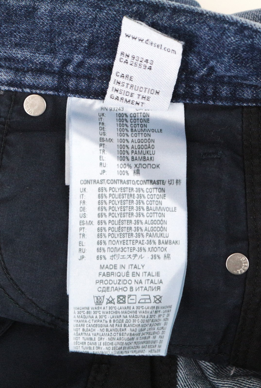 DIESEL Niclah-E 084TE moteriški džinsai W24/L32 tiesūs medvilniniai mėlyni skalbti mergaitėms 