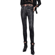 DIESEL Slandy 069DE moteriški džinsai W26/L30 itin aptempti, juodi, tamprūs medvilniniai džinsai 