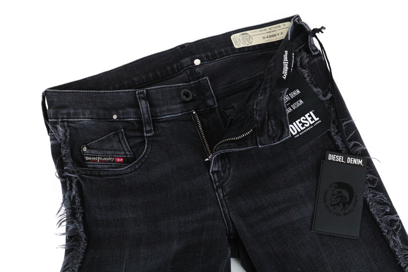 DIESEL D-Ebbey-F 081AH moteriški džinsai W25/L34 laisvo kirpimo medvilniniai tamprūs pilki džinsai 