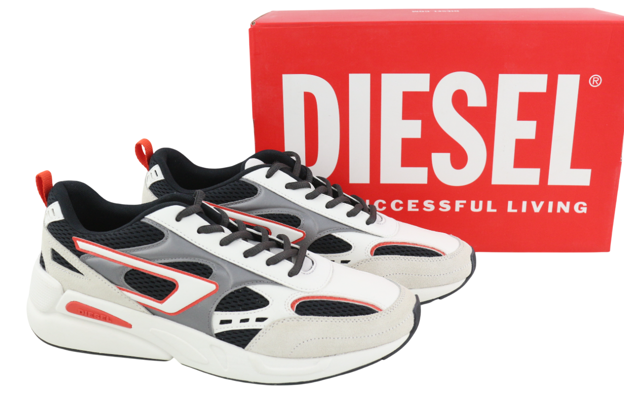 DIESEL S-Serendipity Sport vyriški sportbačiai, balti, žemi, suvarstomi, EU44, RRP 225 € 