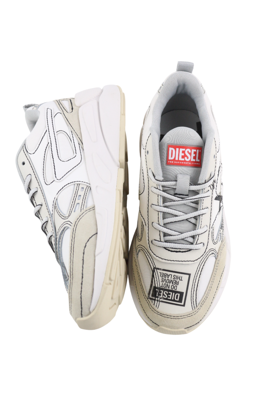 DIESEL S-Serendipity Sport moteriški sportbačiai, EU36, balti, žemi, suvarstomi, rekomenduojama kaina – 225 € 