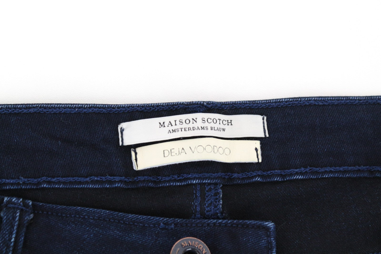 MAISON SCOTCH La Parisienne moteriški džinsai W31 Skinny Classic tamsiai mėlyni su užtrauktuku 