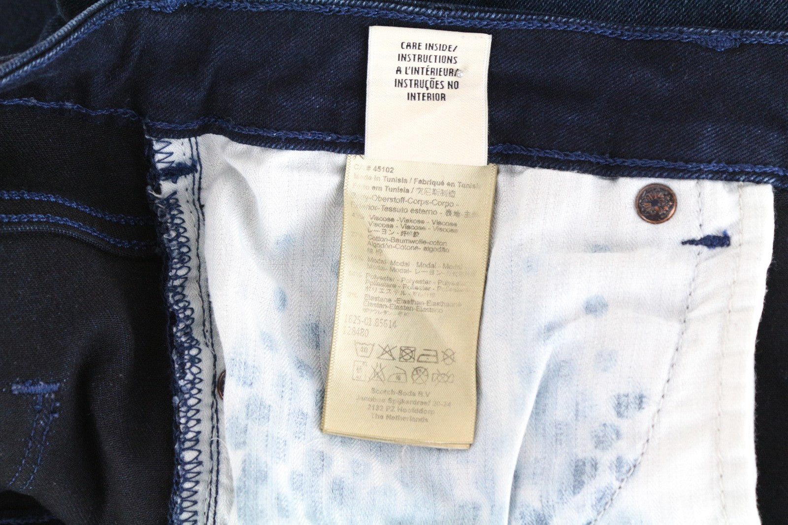 MAISON SCOTCH La Parisienne moteriški džinsai W31 Skinny Classic tamsiai mėlyni su užtrauktuku 