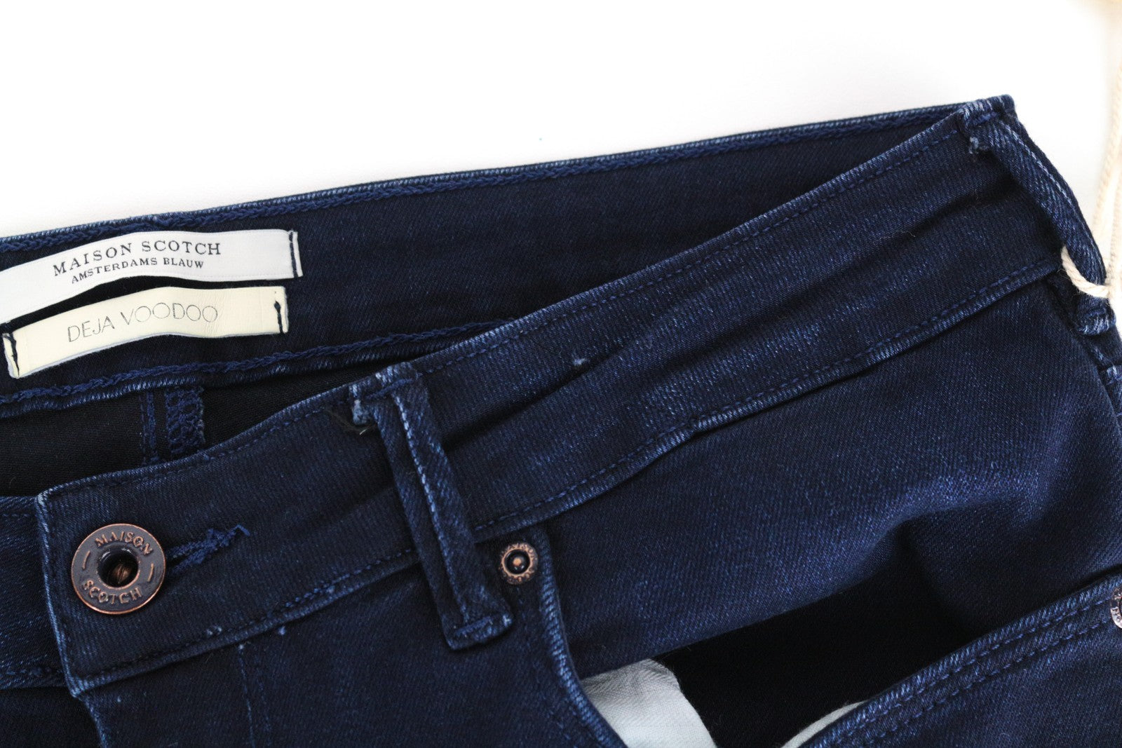 MAISON SCOTCH La Parisienne moteriški džinsai W31 Skinny Classic tamsiai mėlyni su užtrauktuku 