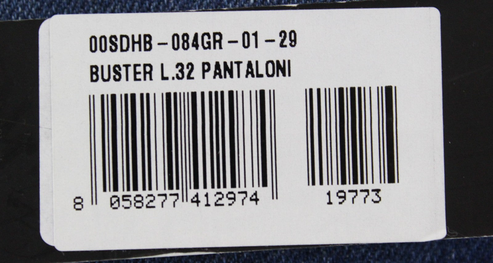 DIESEL Buster 084GR vyriški džinsai W29/L32 Slim Tapered Fit su sagomis ir mėlynais tampriais dryžiais 