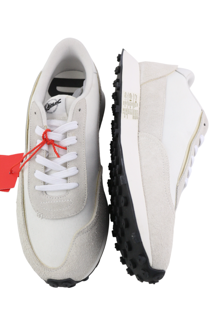 DIESEL S-Racer-Lc vyriški sportbačiai, EU41, balti, odiniai, kaina žemu pamušalu, 195 € 