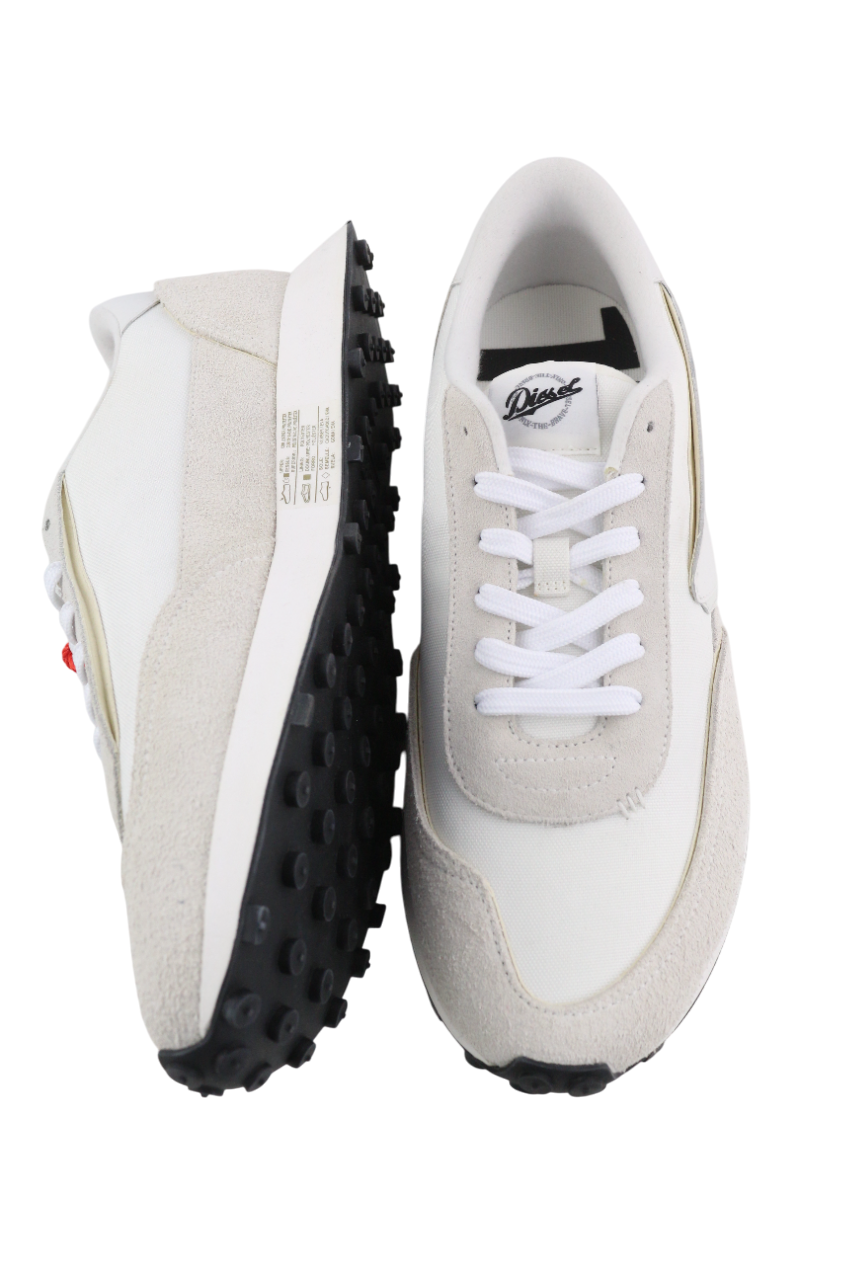 DIESEL S-Racer-Lc vyriški sportbačiai, EU41, balti, odiniai, kaina žemu pamušalu, 195 € 