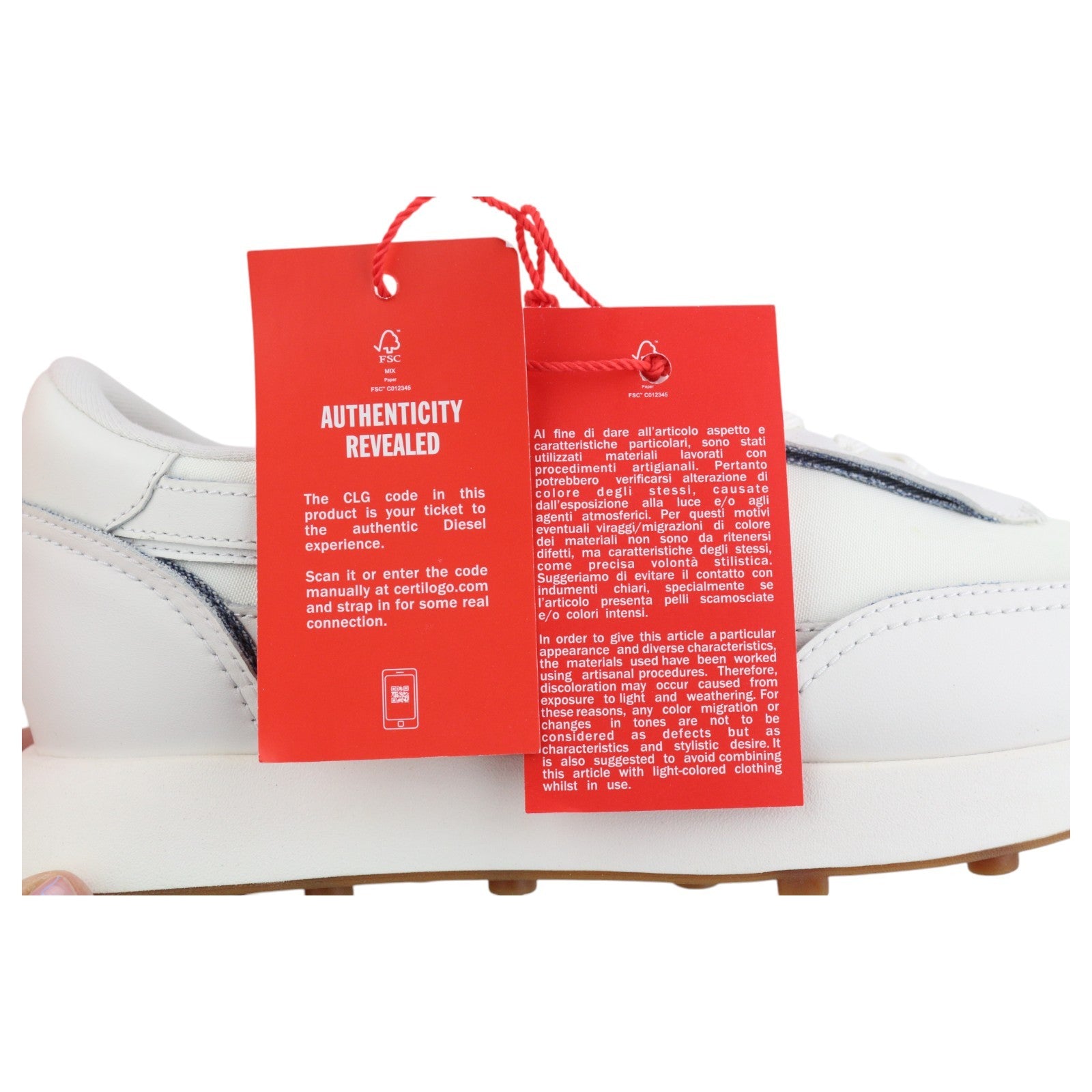 DIESEL S-Racer LC vyriški sportbačiai, balti, zomšos ir odos, kaina 195 USD