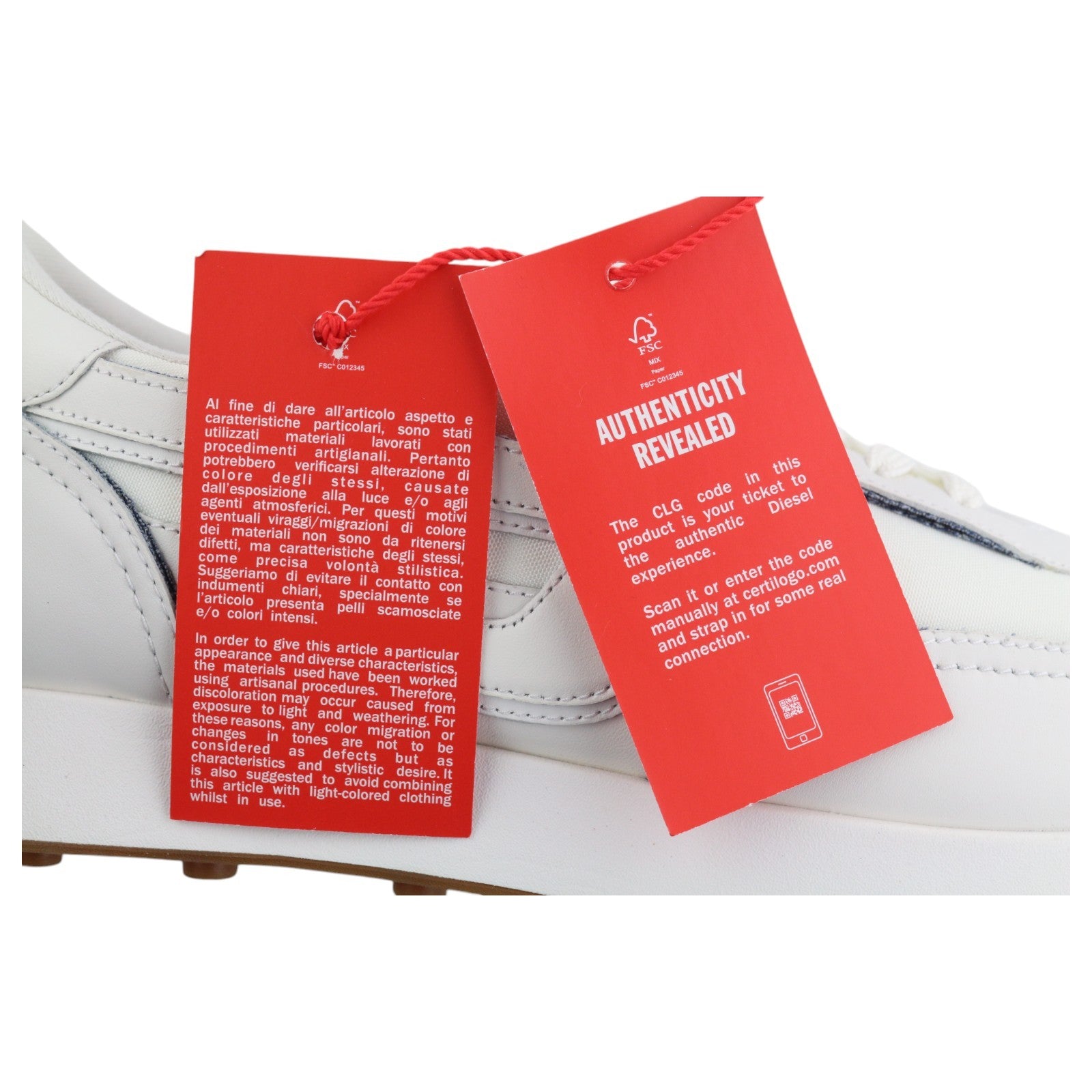 DIESEL S-Racer LC vyriški sportbačiai, balti, zomšos ir odos, 43 €, rekomenduojama kaina – 195 € 