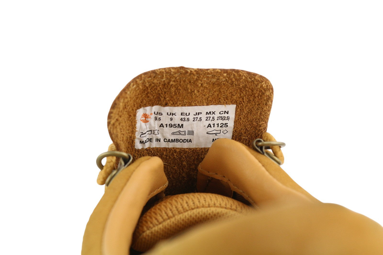 TIMBERLAND A195M vyriški sportbačiai EU43/43.5 rudi odiniai žemapadžiai sportbačiai su raišteliais 