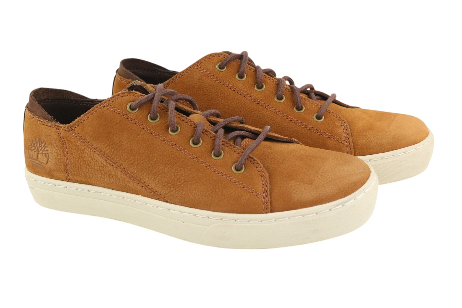 TIMBERLAND A41AQ vyriški sportbačiai EU43.5/44 rudi odiniai žemapadžiai sportbačiai su raišteliais