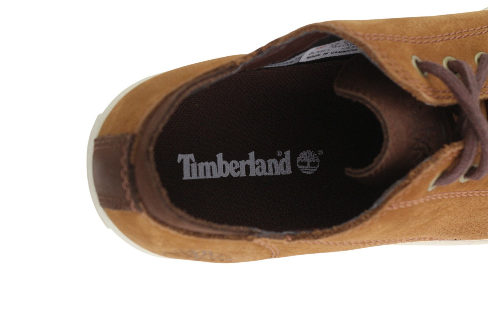 TIMBERLAND A41AQ vyriški sportbačiai EU43.5/44 rudi odiniai žemapadžiai sportbačiai su raišteliais