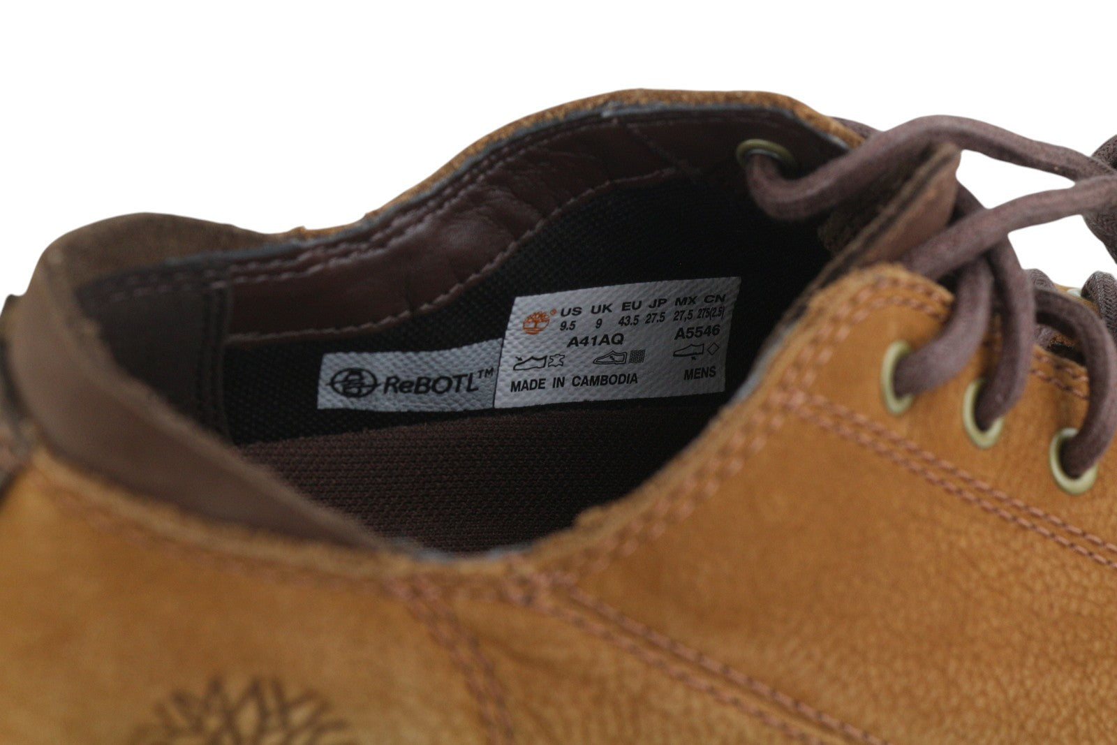 TIMBERLAND A41AQ vyriški sportbačiai EU43.5/44 rudi odiniai žemapadžiai sportbačiai su raišteliais