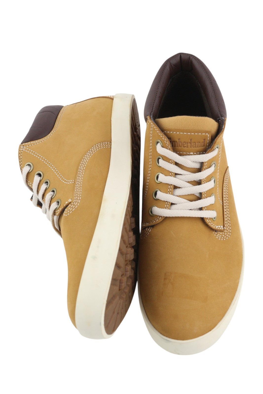 TIMBERLAND A1KKQ moteriški bateliai EU39/39.5 rudi odiniai bateliai su raišteliais ant kulkšnies, Ortholite raštu. 