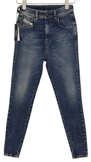 DIESEL D-Slandy-High-Z 09C20 moteriški džinsai W26/L32 aptempti, skalbti, rekomenduojama mažmeninė kaina – 160 €, mėlyni 