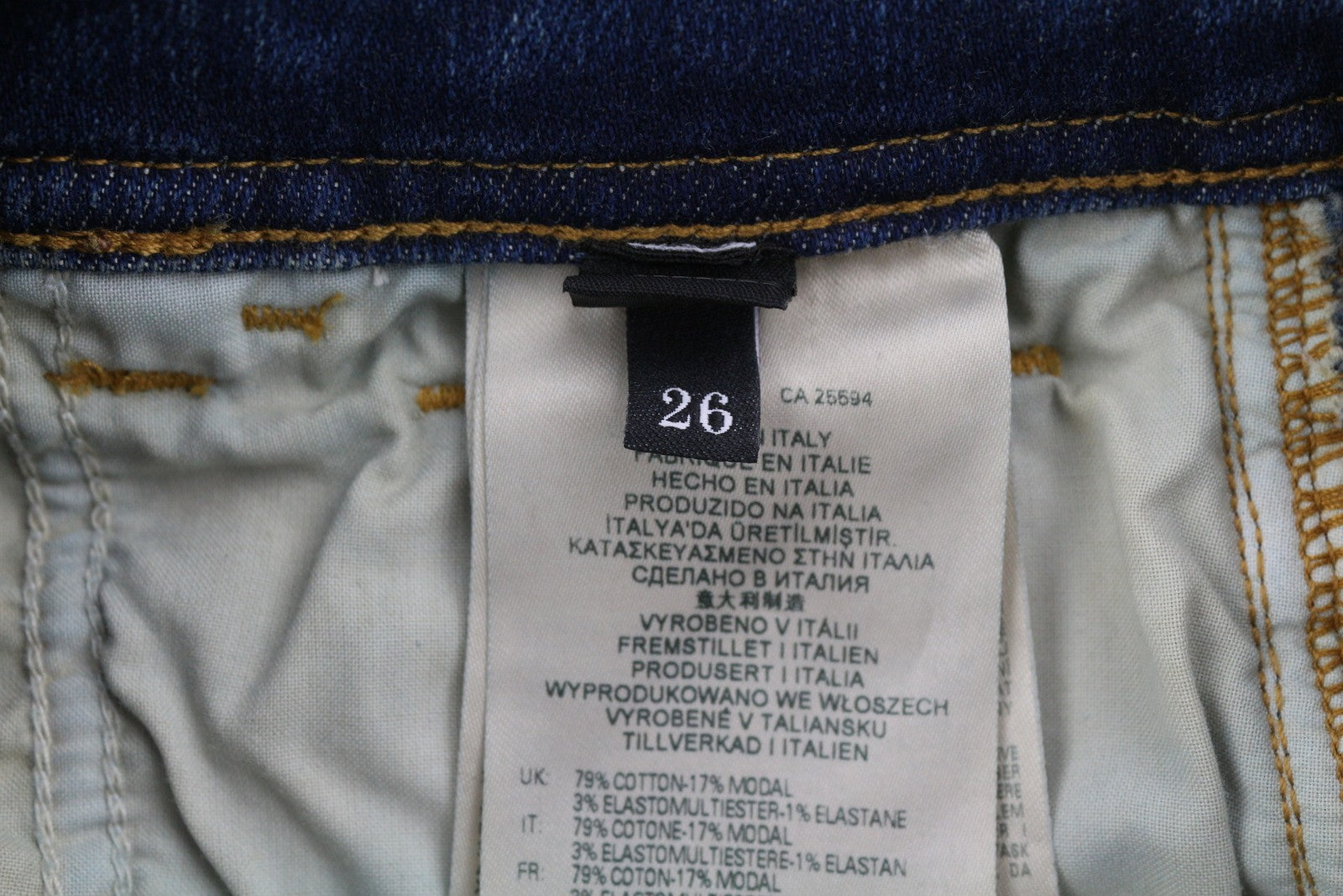 DIESEL D-Slandy-High-Z 09C20 moteriški džinsai W26/L32 aptempti, skalbti, rekomenduojama mažmeninė kaina – 160 €, mėlyni 