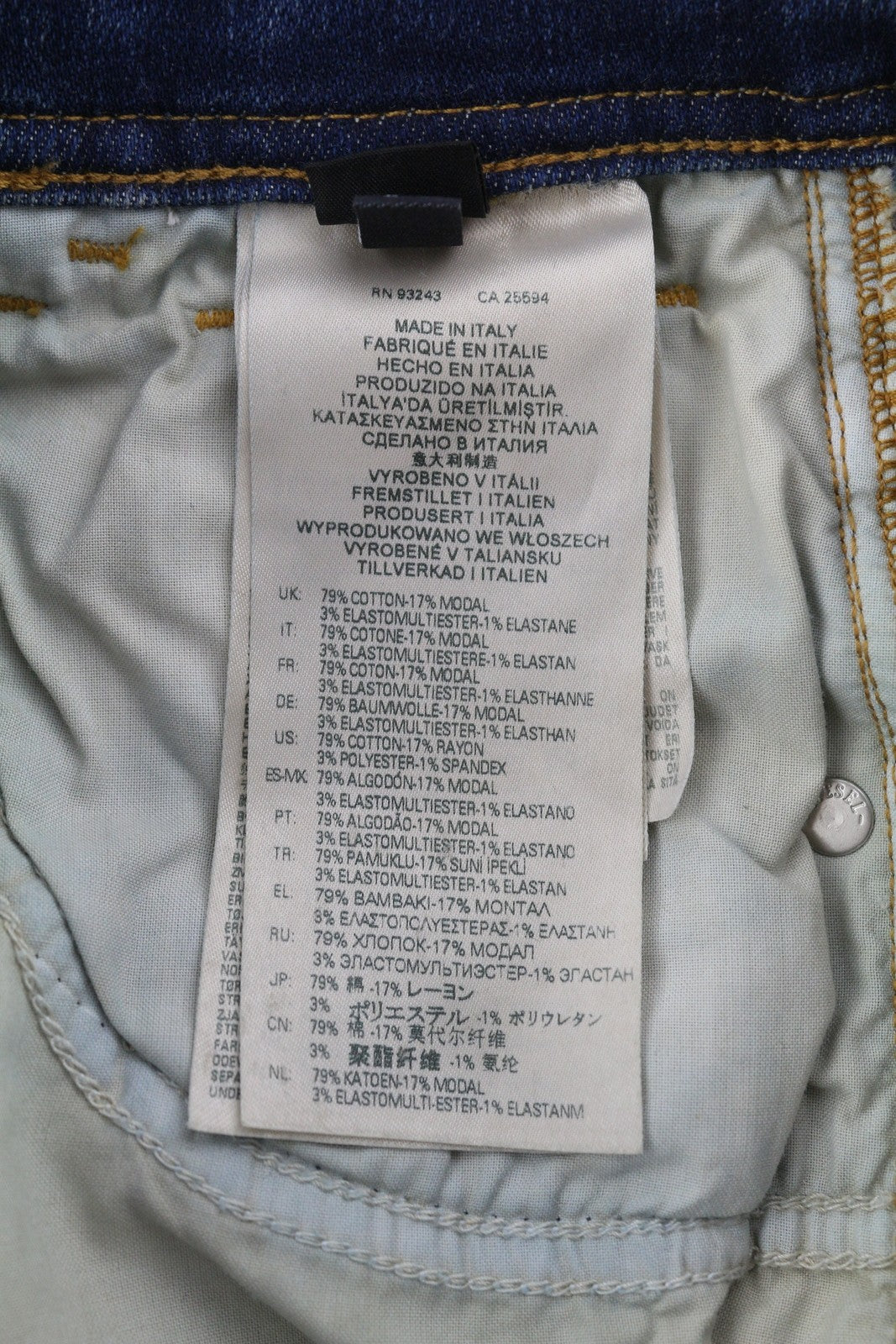 DIESEL D-Slandy-High-Z 09C20 moteriški džinsai W26/L32 aptempti, skalbti, rekomenduojama mažmeninė kaina – 160 €, mėlyni 