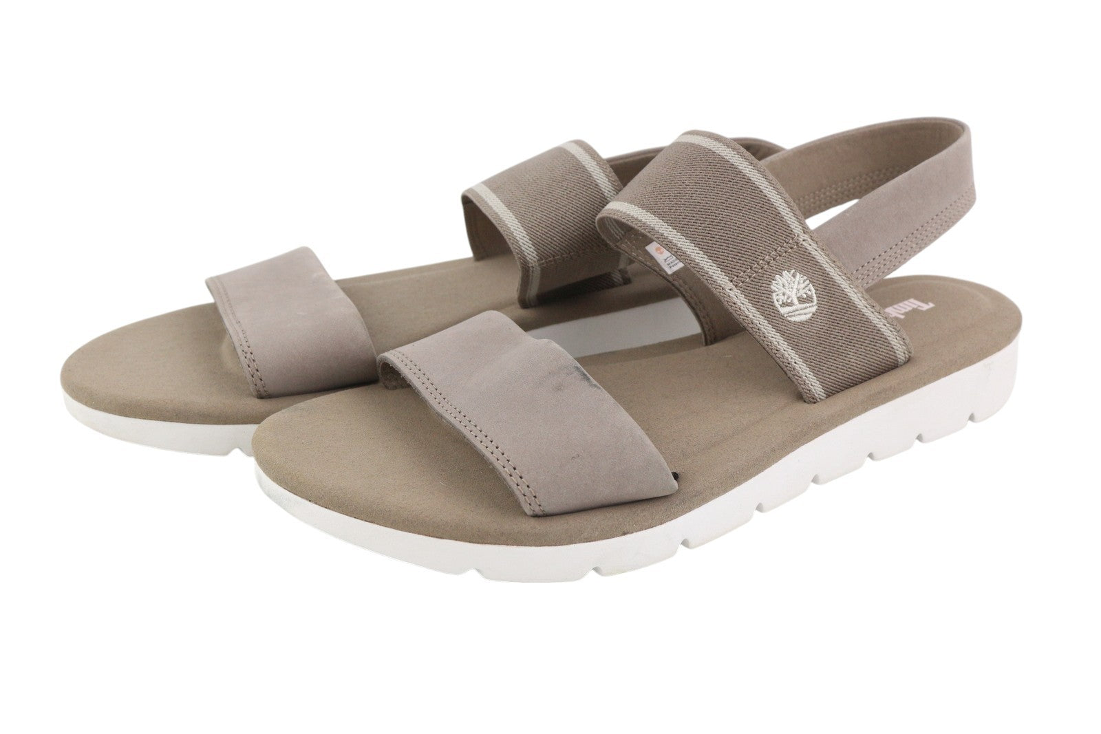 TIMBERLAND A2883 Women Sandals EU39.5/40 Brown Leather Flats Open Toe Casual