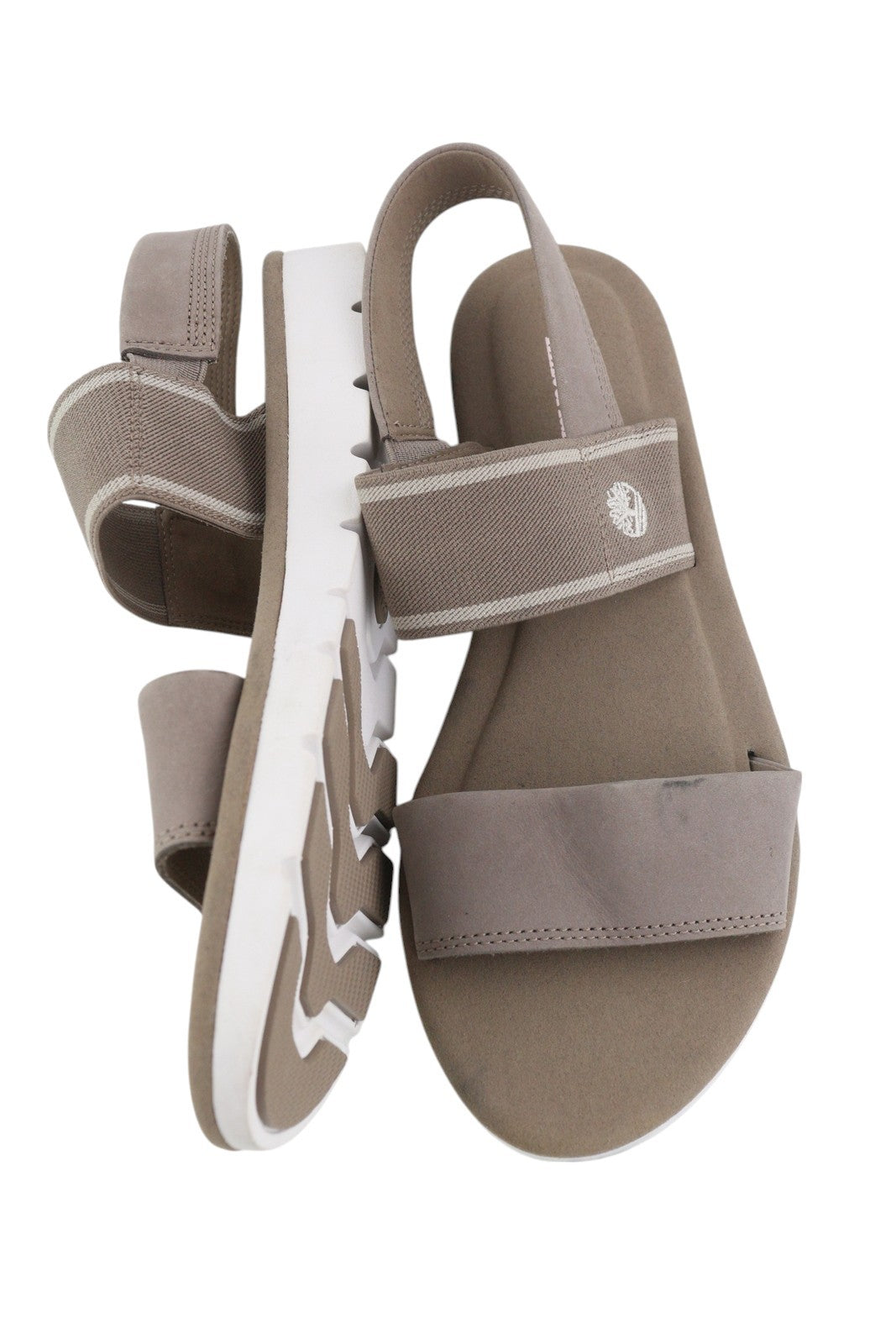 TIMBERLAND A2883 Women Sandals EU39.5/40 Brown Leather Flats Open Toe Casual