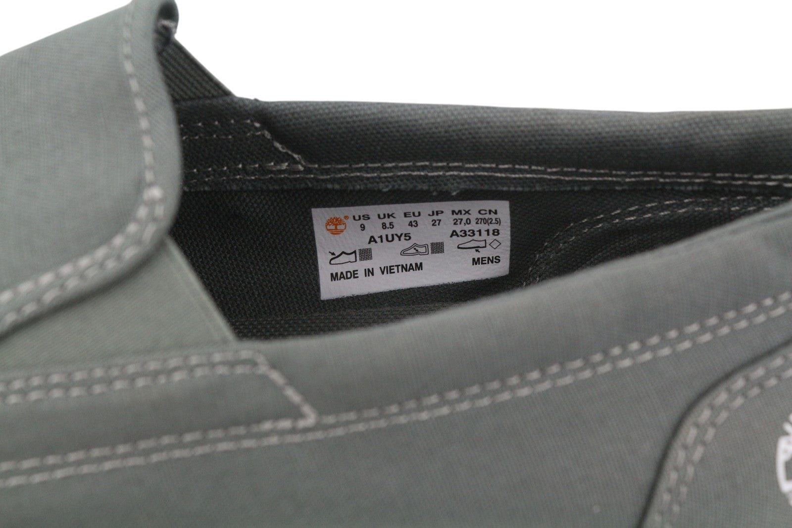 TIMBERLAND A1UY5 vyriški batai EU43/43.5 pilki įmaunami žemapadžiai migdolų noselės laisvalaikio batai 