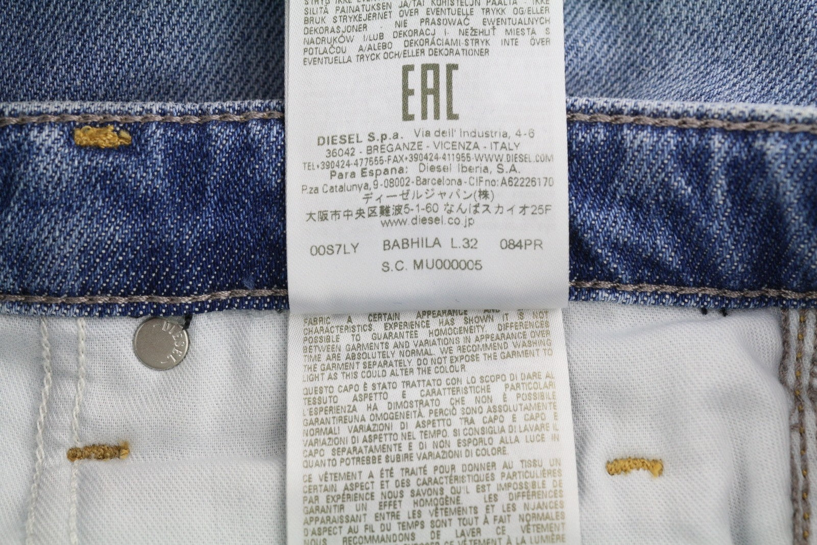 DIESEL Babhila 084PR moteriški džinsai W28/L32 Slim Regular Waist Tamprūs, RRP 150 € 