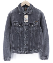 Nudie Jeans Billy Grey Stardust  Mens Jacket S PL Neck Unlined Pockets