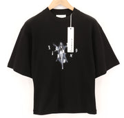 RICHMOND vyriški marškinėliai S, juodi, dideli, laisvi, apvalios iškirptės, su raštu, tampri medvilnė, logotipas 