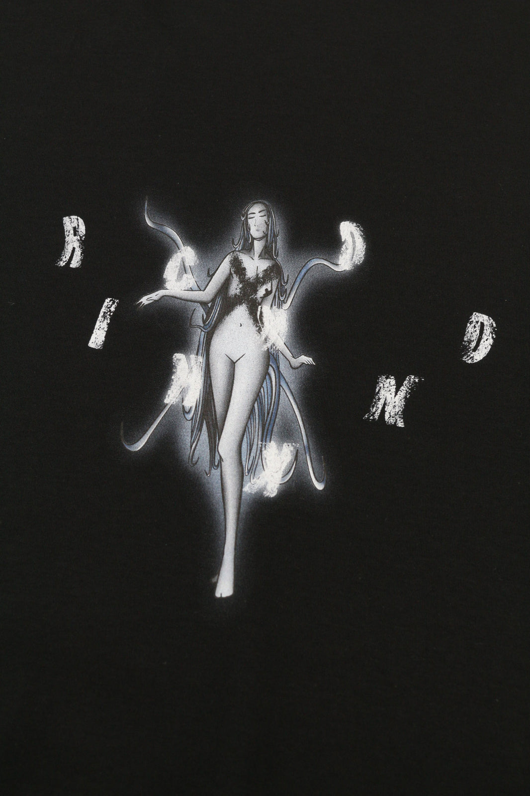 RICHMOND vyriški marškinėliai S, juodi, dideli, laisvi, apvalios iškirptės, su raštu, tampri medvilnė, logotipas 