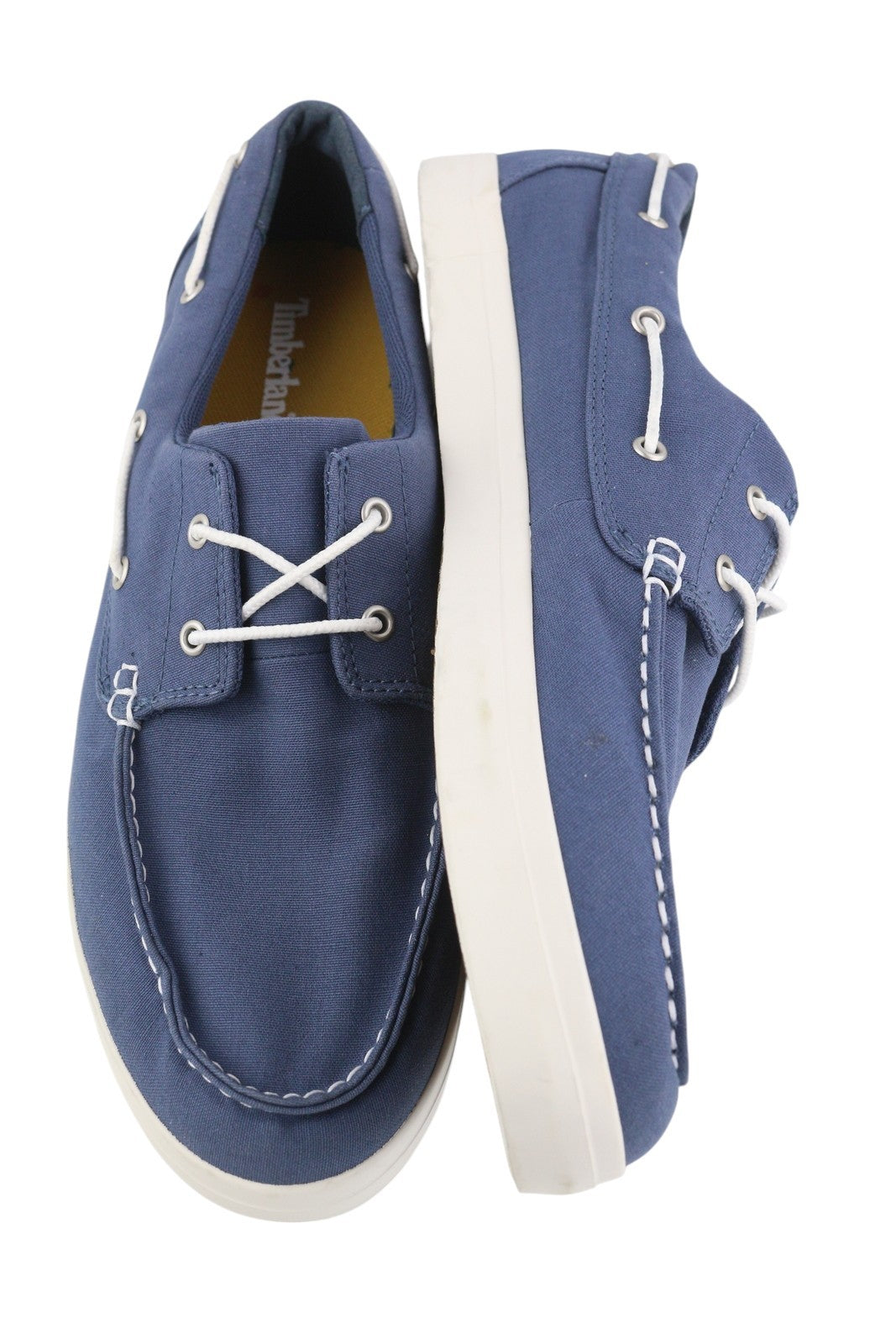 TIMBERLAND A1YEU vyriški batai EU44/44.5 mėlyni su raišteliais užsegami žemapadžiai laiviniai laisvalaikio batai 