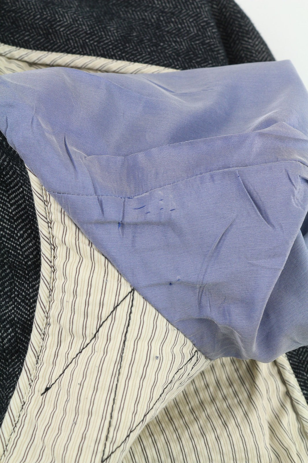 JACOB COHEN J521 vyriškas švarkas 52 tamsiai pilkas su medvilnės vilnos raštu ir be pamušalo 