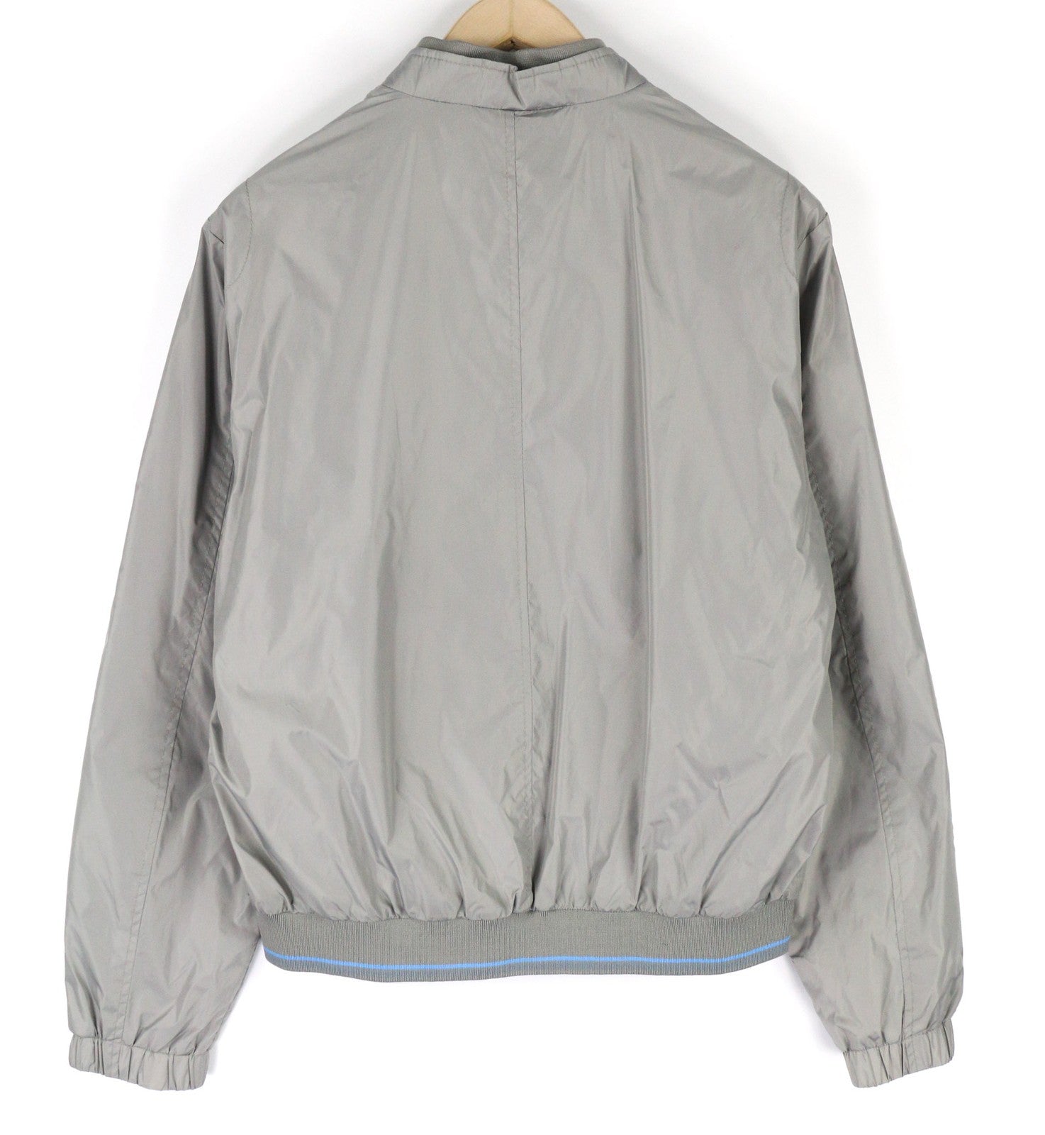 TRUSSARDI JEANS vyriška striukė 52 pilka lengva užtrauktuku bomber stiliaus ilgomis rankovėmis 