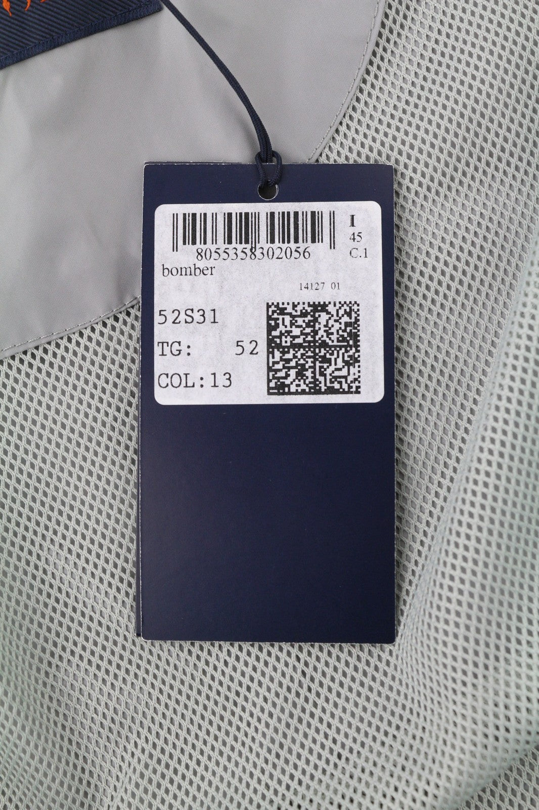 TRUSSARDI JEANS vyriška striukė 52 pilka lengva užtrauktuku bomber stiliaus ilgomis rankovėmis 