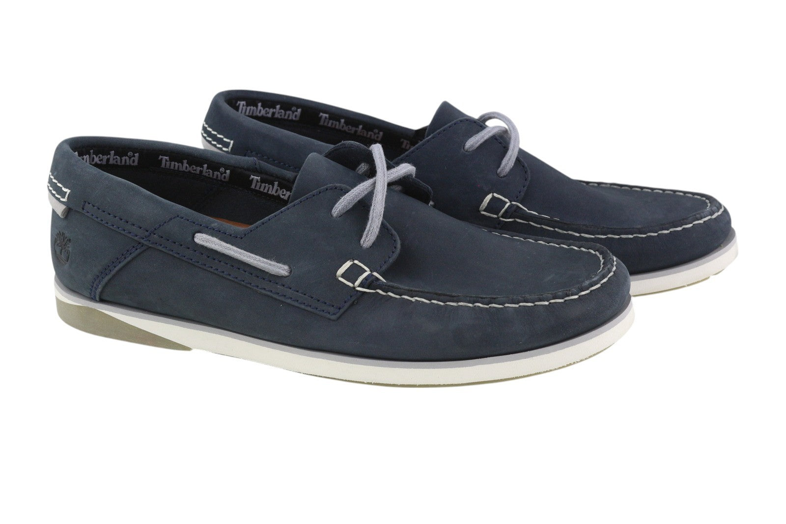 TIMBERLAND A416H vyriški batai EU41.5/42 tamsiai mėlyna odinė valties formos odinė avalynė „True Cloud Comfort“ 