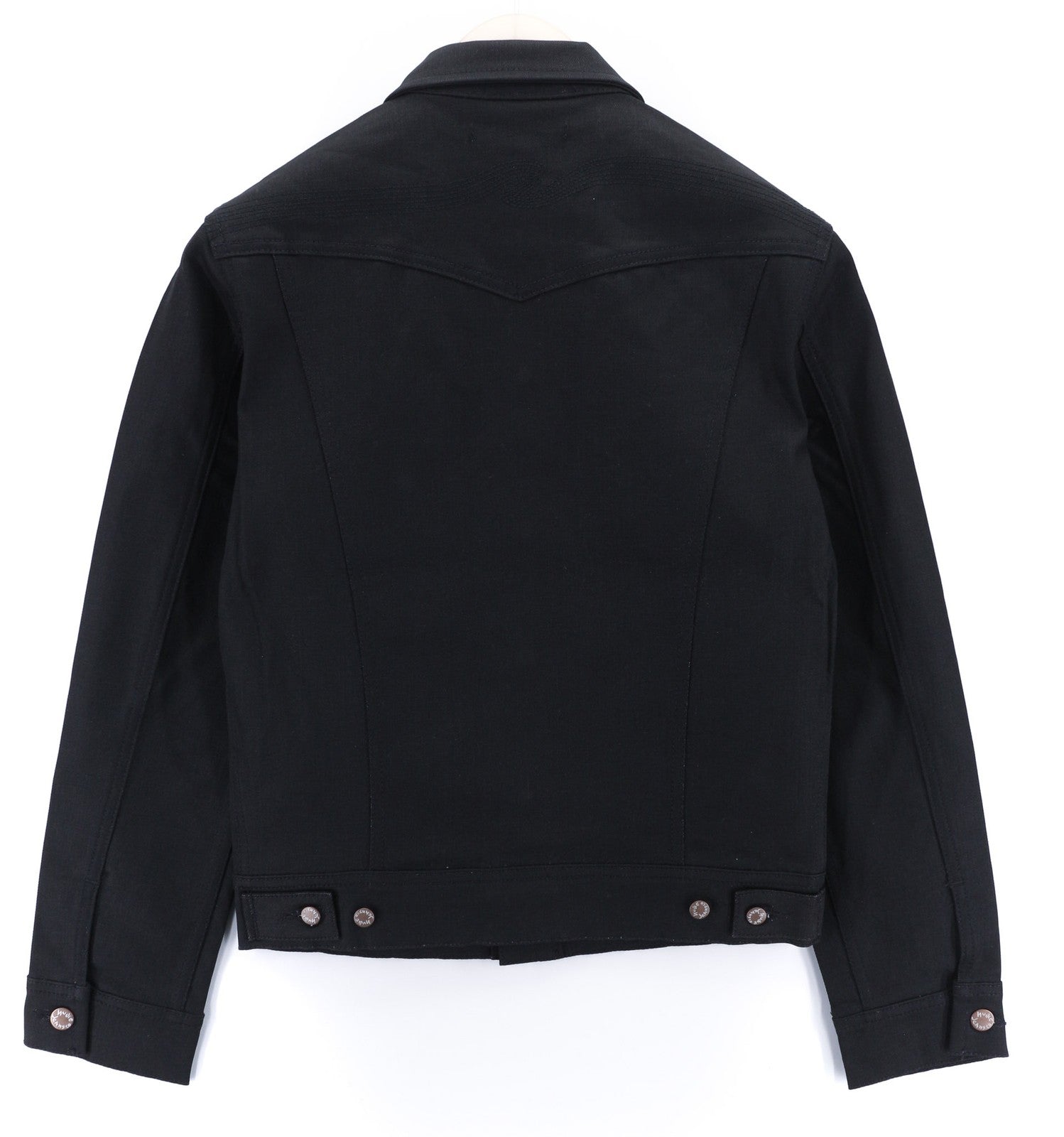 NUDIE Conny Stretch Dry Black Coated Mens Jacket XS Unlined Button