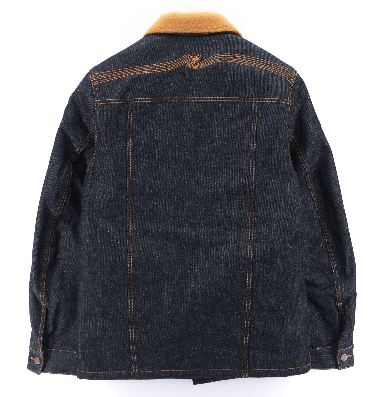 NUDIE Helmut Orange Pile vyriška striukė M Sherpa Inside Dark Blue PL 