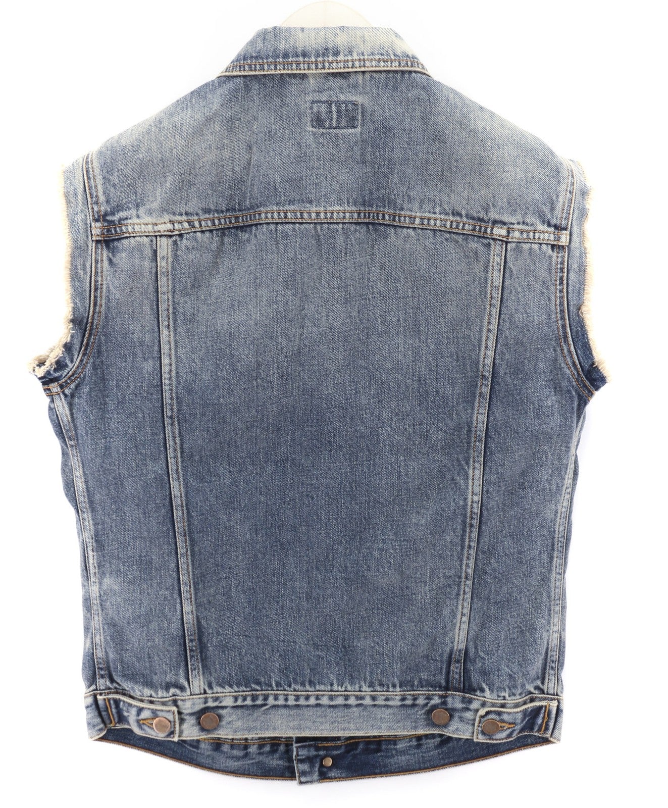 NUDIE Willy Shimmering Indigo vyriška liemenė be rankovių, dirbtinė oda M 