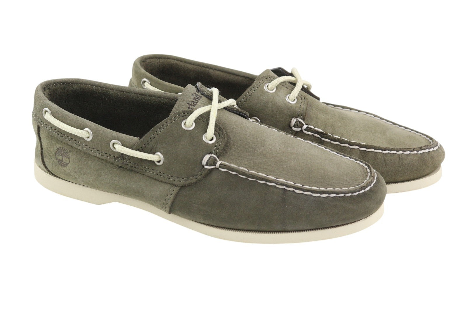 TIMBERLAND A1P1M vyriški batai EU41.5/42 pilki odiniai „Boat Ortholite“ be žymių 