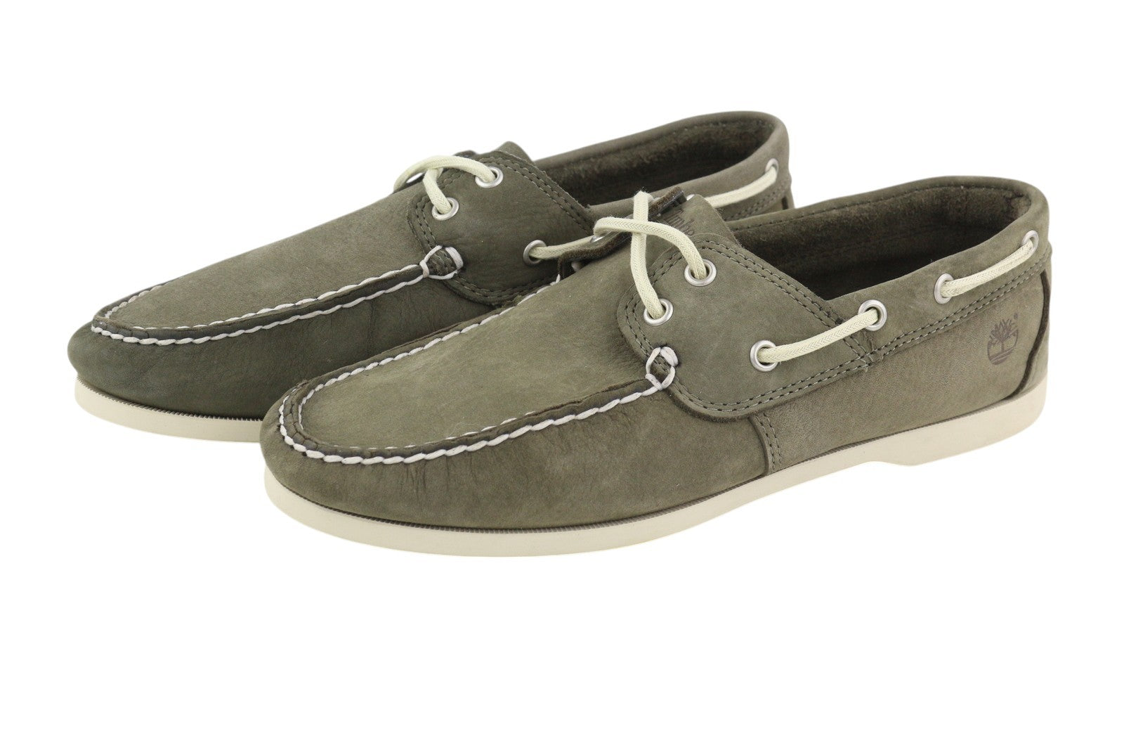 TIMBERLAND A1P1M vyriški batai EU41.5/42 pilki odiniai „Boat Ortholite“ be žymių 